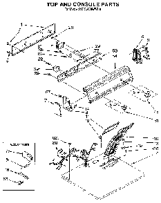Top And Console Diagram and Parts List for KSYL400WWH0  KitchenAid Dryer