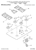 SECTION Diagram and Parts List for KGCC505HBL1  KitchenAid Cooktop
