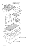 SHELF Diagram and Parts List for 2VET22NKJW01  Whirlpool Refrigerator
