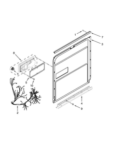 Inner Door Parts Diagram and Parts List for WDT910SSYB3  Whirlpool Dishwasher