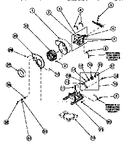 15 - Motor, Exhaust Fan And Belt Diagram and Parts List for CE4317L2  Whirlpool Washer