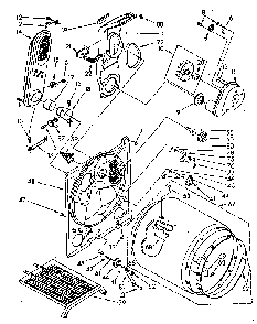 Bulkhead Diagram and Parts List for LG9701XSN0  Whirlpool Dryer