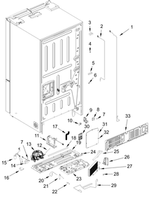 Unit Parts Diagram and Parts List for WRFF3536SV00 WRFF3536SZ00-WRFF3536SW00 Whirlpool Refrigerator