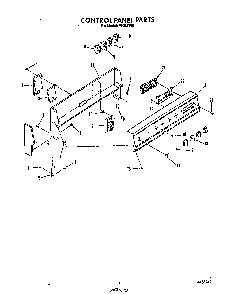 Control Panel Diagram and Parts List for F9257*0  Roper Range