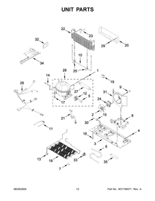 07 - Unit Parts Diagram and Parts List for WRFF3436RV00  Whirlpool Refrigerator