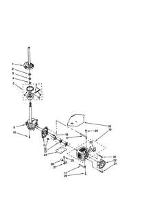Brake/clutch/gearcase/motor/pump Diagram and Parts List for 2DLSQ7533JQ0  Whirlpool Washer