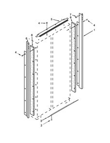 Cabinet Trim Parts Diagram and Parts List for KSSC42QTS18  KitchenAid Refrigerator