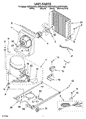 UNIT PARTS, OPTIONAL PARTS (NOT INCLUDED) Diagram and Parts List for KUIS185JWH2  KitchenAid Ice Maker