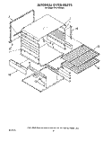 INTERNAL OVEN Diagram and Parts List for SF0140SRW6  Whirlpool Range