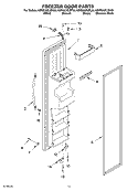 FREEZER DOOR PARTS Diagram and Parts List for KSRK22XLBT00  KitchenAid Refrigerator