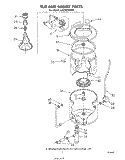 TUB AND BASKET Diagram and Parts List for LA6700XMW0  Whirlpool Washer
