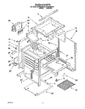 OVEN Diagram and Parts List for SF302BEAW2  Whirlpool Range