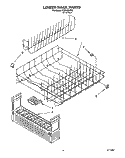 LOWER TRACK Diagram and Parts List for KUDA23ZY0  KitchenAid Dishwasher