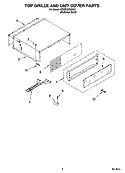 TOP GRILLE AND UNIT COVER PARTS Diagram and Parts List for KSSP36QMS02  KitchenAid Refrigerator