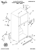 CABINET Diagram and Parts List for ET18PKXDW03  Whirlpool Refrigerator