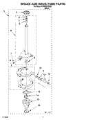 BRAKE AND DRIVE TUBE PARTS Diagram and Parts List for CAWB527MQ0  Crosley Washer
