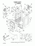 CABINET PARTS Diagram and Parts List for WED9300VU1  Whirlpool Dryer