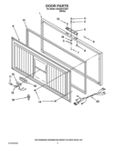 DOOR PARTS Diagram and Parts List for EH225FXTQ01  Whirlpool Freezer