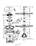 MOTOR, HEATER AND SPRAY ARM Diagram and Parts List for 8595W00  Roper Dishwasher