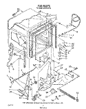 TUB , LITERATURE AND OPTIONAL Diagram and Parts List for DU9000XR9  Whirlpool Dishwasher
