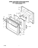 UPPER AND LOWER OVEN DOOR , LIT/OPTIONAL Diagram and Parts List for KEBS246SBL1  KitchenAid Wall Oven