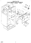 LINER Diagram and Parts List for KTRS25KAWH00  KitchenAid Refrigerator
