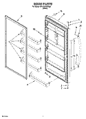 DOOR PARTS, OPTIONAL PARTS (NOT INCLUDED) Diagram and Parts List for EVL181FXRQ00  Whirlpool Freezer