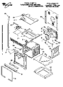 Oven Diagram and Parts List for PBK1227  Whirlpool Wall Oven