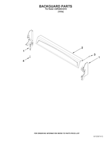 Backguard Parts Diagram and Parts List for AGR3300XDW0  Estate Range