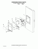 DISPENSER FRONT PARTS Diagram and Parts List for KFIS25XVBL4  KitchenAid Refrigerator