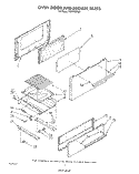 OVEN DOOR AND BROILER Diagram and Parts List for FGP315VW1  Roper Range