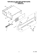 TOP GRILLE AND UNIT COVER PARTS Diagram and Parts List for KSSO48FMX03  KitchenAid Refrigerator