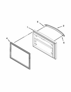 Freezer Door Diagram and Parts List for 59679533019  Kenmore Refrigerator