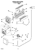 ICEMAKER PARTS, OPTIONAL PARTS Diagram and Parts List for RS22AQXMQ01  Roper Refrigerator