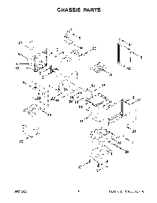 Chassis Parts Diagram and Parts List for KFGG500ESS7  KitchenAid Range