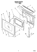 DOOR PARTS, OPTIONAL PARTS Diagram and Parts List for IME33302  Inglis Range
