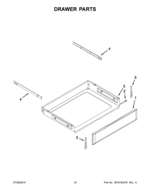 06 - DRAWER PARTS Diagram and Parts List for YKERS303BBL1  Whirlpool Range