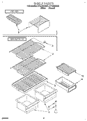 SHELF Diagram and Parts List for ET14NKXDW01  Whirlpool Refrigerator