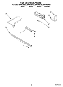 TOP VENTING PARTS Diagram and Parts List for GW395LEPQ05  Whirlpool Range