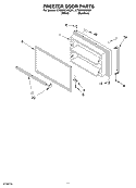 FREEZER DOOR PARTS Diagram and Parts List for GT9SHKXMS01  Whirlpool Refrigerator