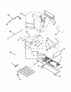 Unit Parts Diagram and Parts List for IX7DDEXDSM01  Whirlpool Refrigerator