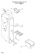 FREEZER LINER Diagram and Parts List for 6ED22ZRXDW00  Whirlpool Refrigerator