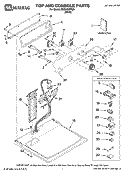 TOP AND CONSOLE PARTS Diagram and Parts List for MGD5600TQ0  Maytag Dryer