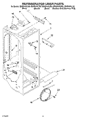 REFRIGERATOR LINER Diagram and Parts List for GS2SHAXLS03  Whirlpool Refrigerator