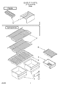 SHELF, LIT/OPTIONAL Diagram and Parts List for RT14HBXFW01  Roper Refrigerator