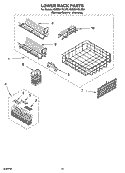 LOWER RACK PARTS Diagram and Parts List for KUDS01DLSS0  KitchenAid Dishwasher