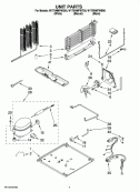 UNIT PARTS Diagram and Parts List for W1TXNMFWB00  Whirlpool Refrigerator