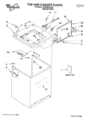 TOP AND CABINET PARTS Diagram and Parts List for 3XLSQ8000JQ2  Whirlpool Washer