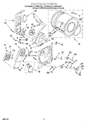 SECTION Diagram and Parts List for LER4634JT0  Whirlpool Dryer