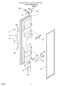 FREEZER DOOR Diagram and Parts List for TS25AEXHW01  Estate Refrigerator